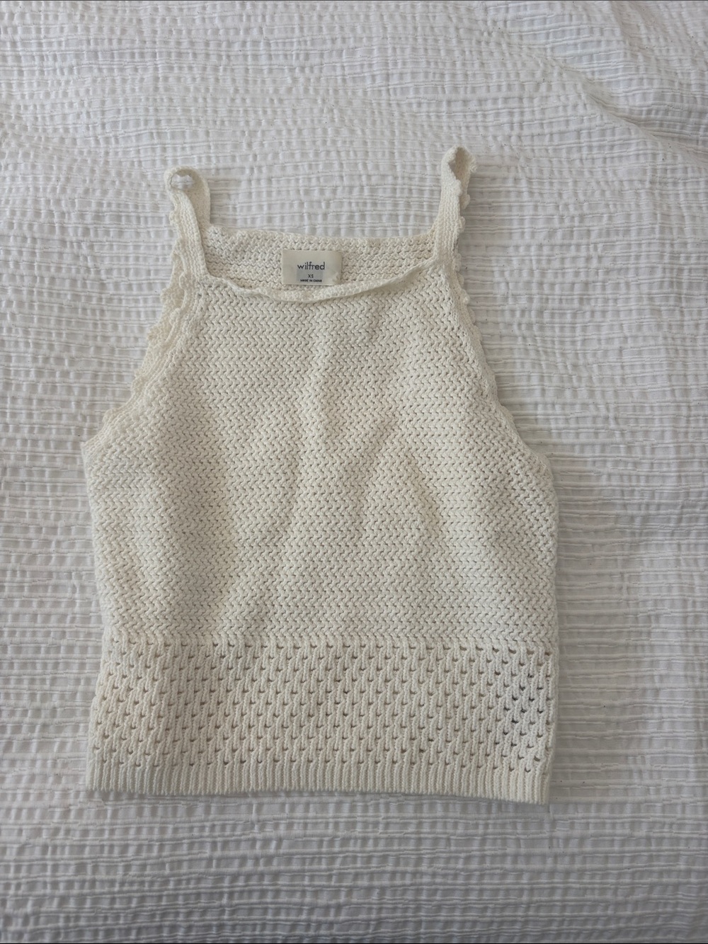 Wilfred Ivory Knit High-Neck Tank